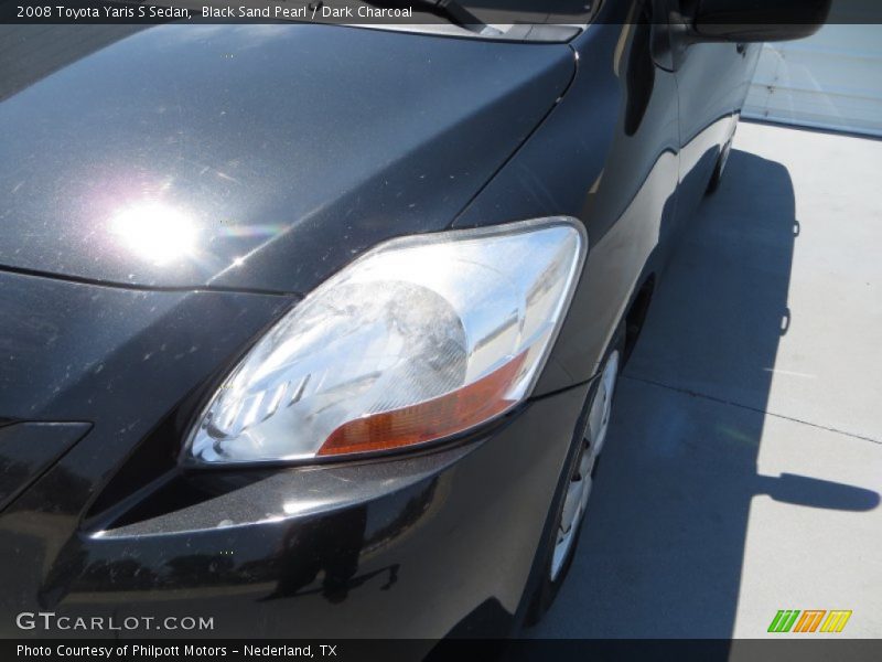 Black Sand Pearl / Dark Charcoal 2008 Toyota Yaris S Sedan