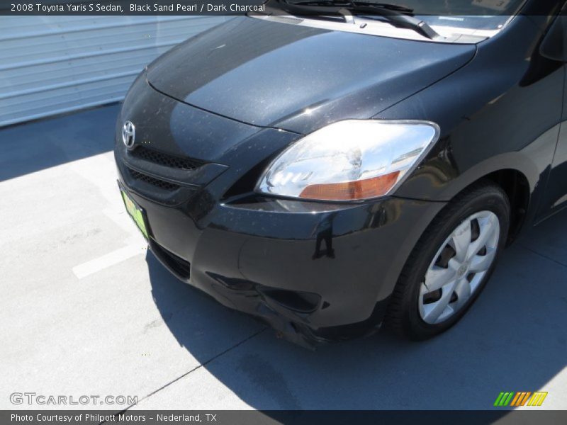 Black Sand Pearl / Dark Charcoal 2008 Toyota Yaris S Sedan