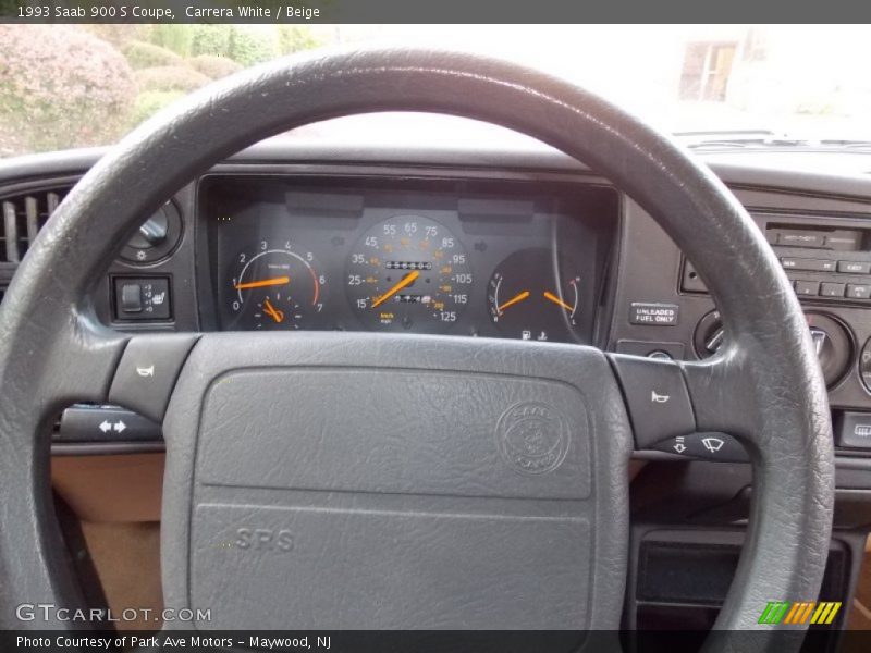 Carrera White / Beige 1993 Saab 900 S Coupe