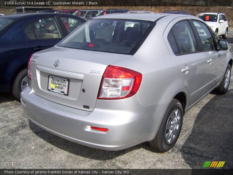 Quicksilver Metallic / Black 2009 Suzuki SX4 Sedan LE