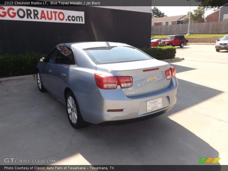 Blue Topaz Metallic / Jet Black 2013 Chevrolet Malibu LT