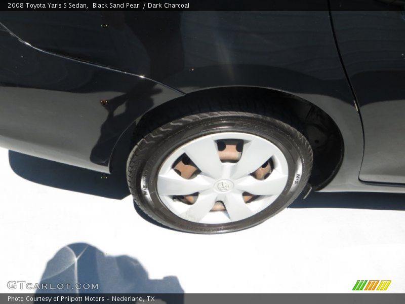 Black Sand Pearl / Dark Charcoal 2008 Toyota Yaris S Sedan