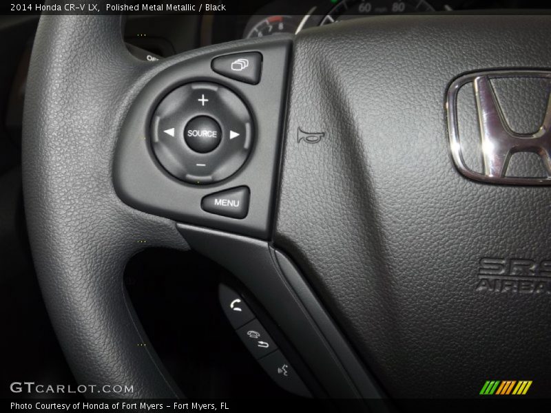 Polished Metal Metallic / Black 2014 Honda CR-V LX
