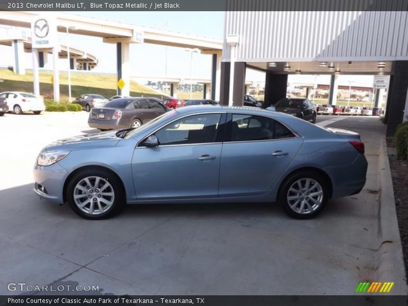 Blue Topaz Metallic / Jet Black 2013 Chevrolet Malibu LT