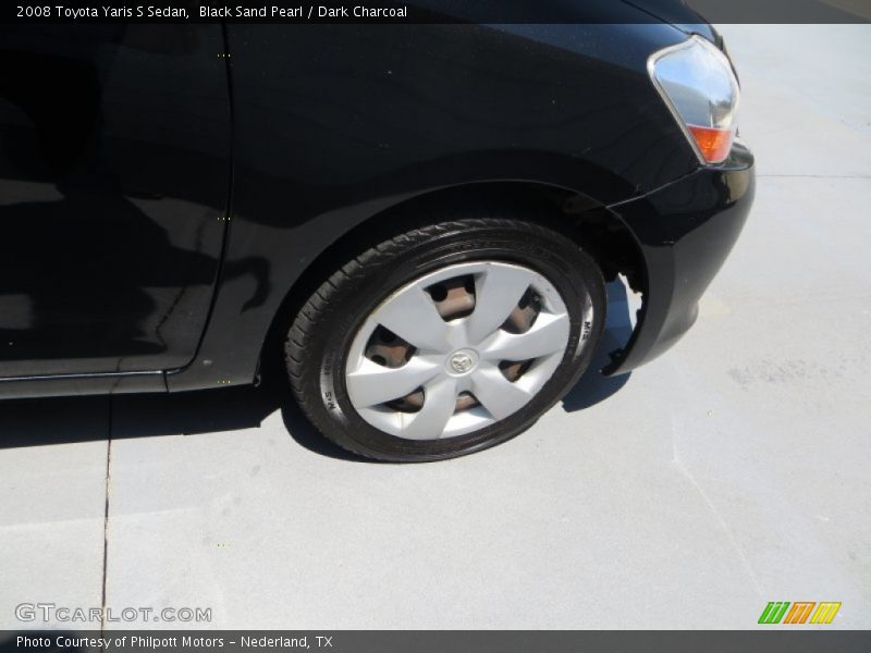 Black Sand Pearl / Dark Charcoal 2008 Toyota Yaris S Sedan