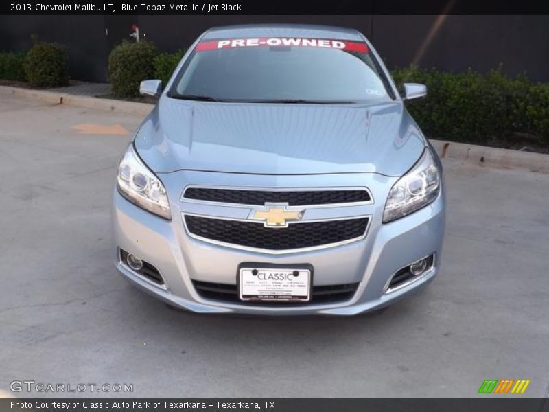 Blue Topaz Metallic / Jet Black 2013 Chevrolet Malibu LT
