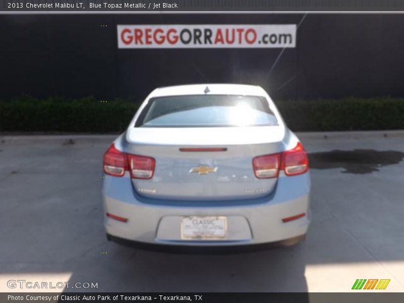 Blue Topaz Metallic / Jet Black 2013 Chevrolet Malibu LT