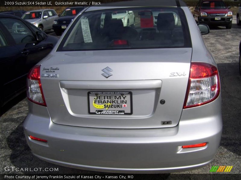 Quicksilver Metallic / Black 2009 Suzuki SX4 Sedan LE