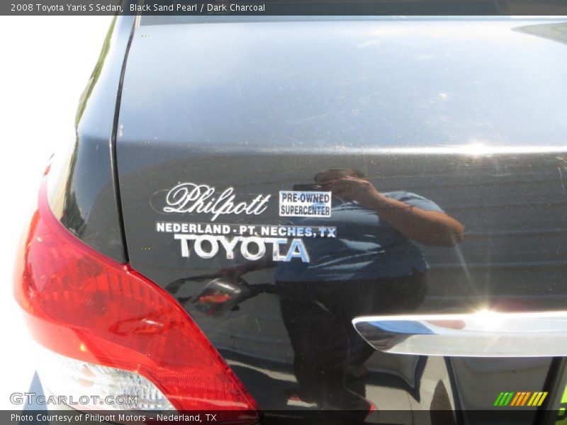 Black Sand Pearl / Dark Charcoal 2008 Toyota Yaris S Sedan