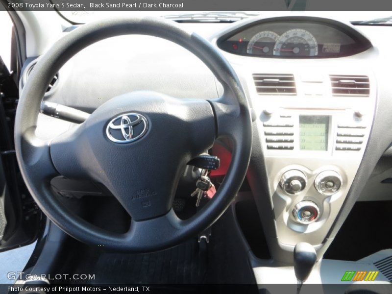 Black Sand Pearl / Dark Charcoal 2008 Toyota Yaris S Sedan