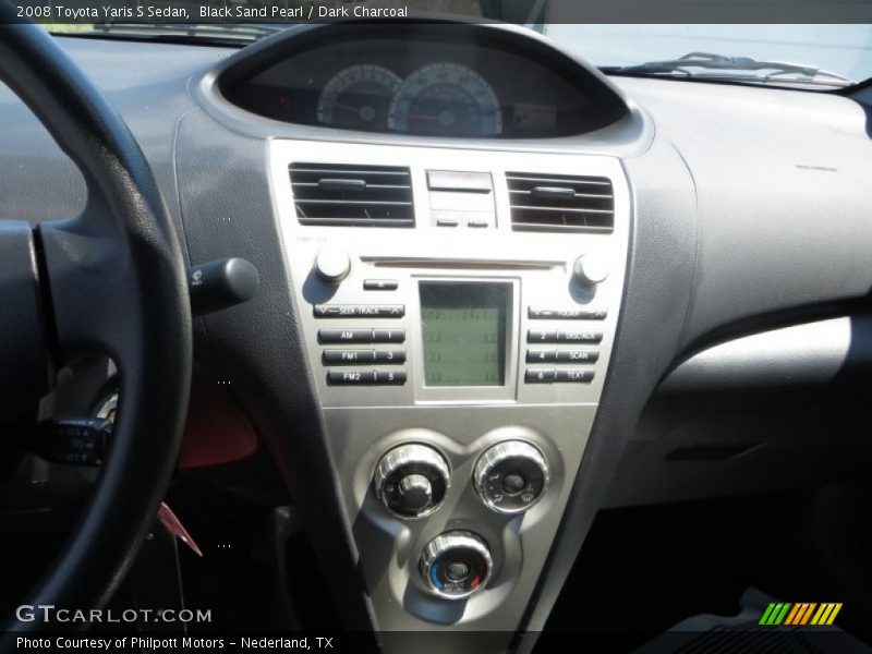 Black Sand Pearl / Dark Charcoal 2008 Toyota Yaris S Sedan