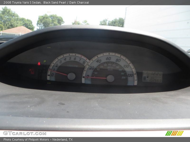Black Sand Pearl / Dark Charcoal 2008 Toyota Yaris S Sedan