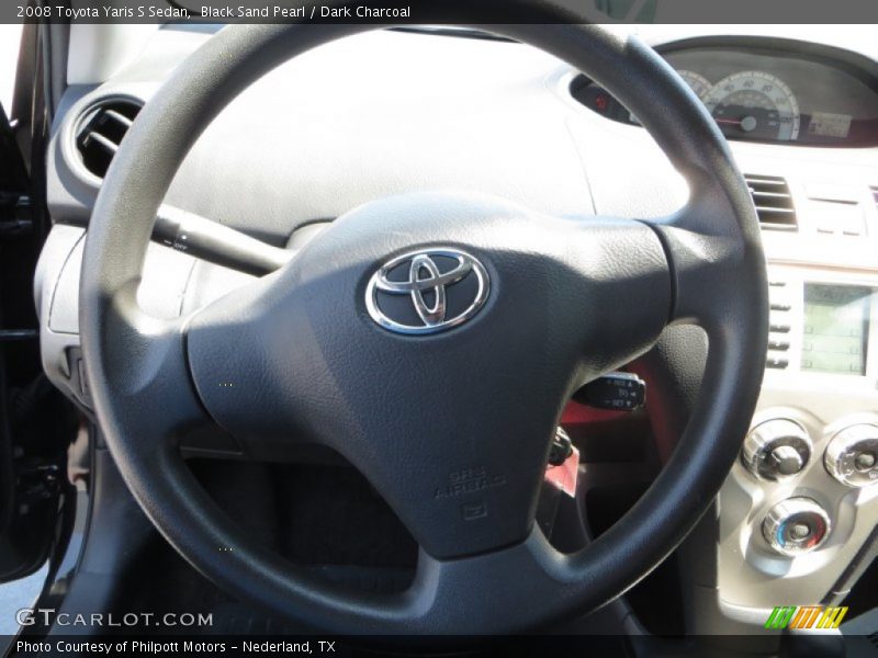 Black Sand Pearl / Dark Charcoal 2008 Toyota Yaris S Sedan