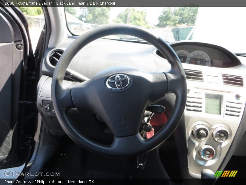 Black Sand Pearl / Dark Charcoal 2008 Toyota Yaris S Sedan