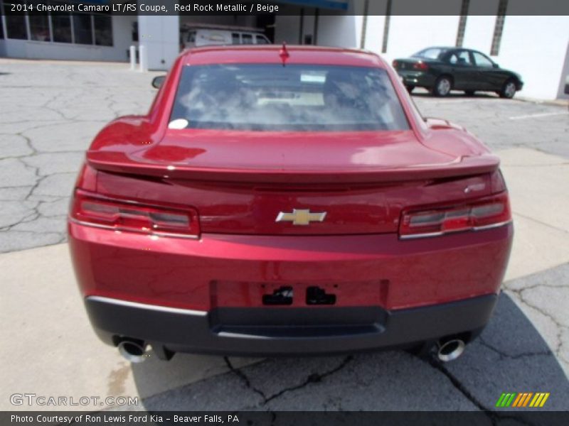 Red Rock Metallic / Beige 2014 Chevrolet Camaro LT/RS Coupe