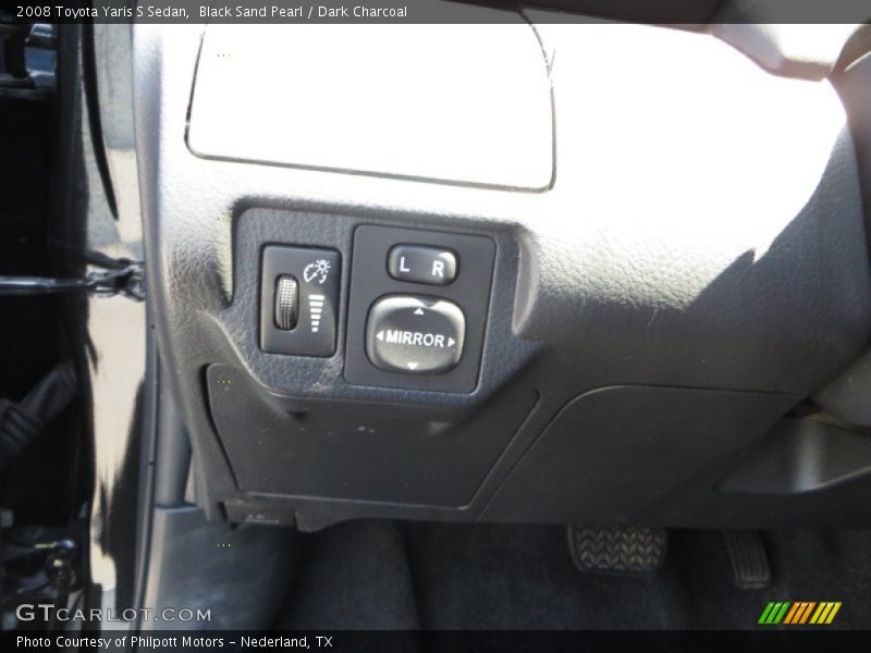 Black Sand Pearl / Dark Charcoal 2008 Toyota Yaris S Sedan