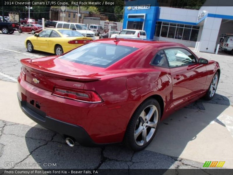 Red Rock Metallic / Beige 2014 Chevrolet Camaro LT/RS Coupe