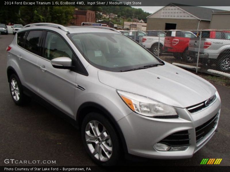 Ingot Silver / Medium Light Stone 2014 Ford Escape Titanium 1.6L EcoBoost 4WD
