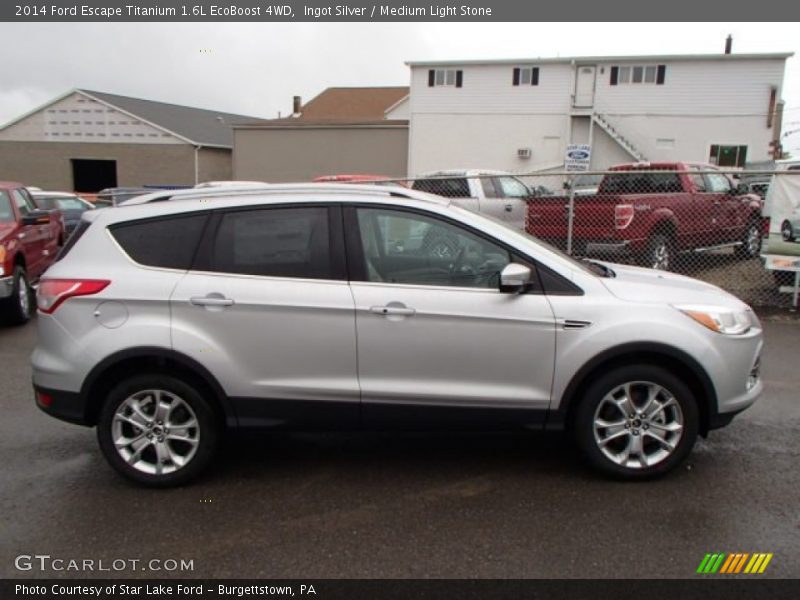 Ingot Silver / Medium Light Stone 2014 Ford Escape Titanium 1.6L EcoBoost 4WD