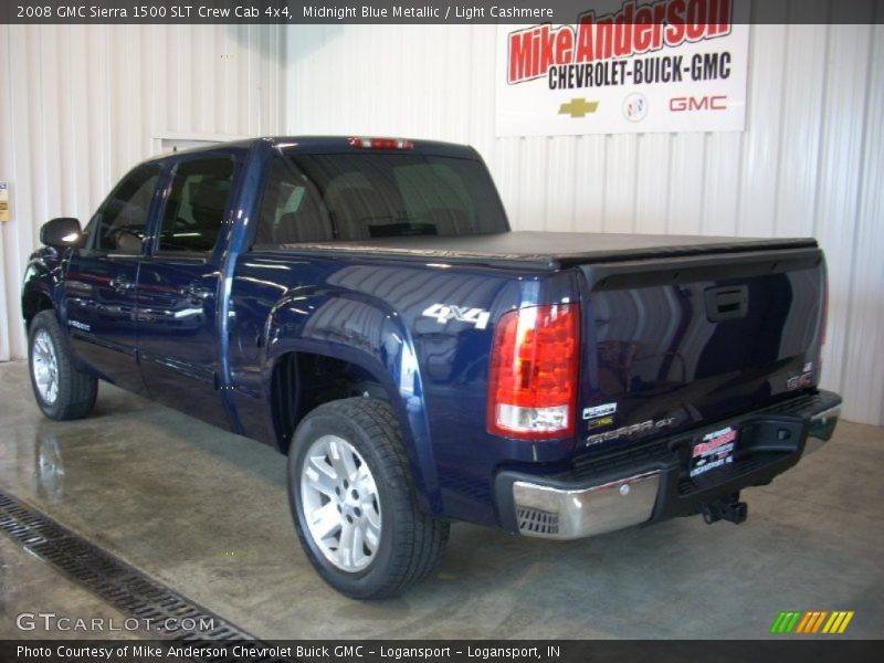 Midnight Blue Metallic / Light Cashmere 2008 GMC Sierra 1500 SLT Crew Cab 4x4