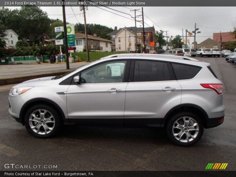 Ingot Silver / Medium Light Stone 2014 Ford Escape Titanium 1.6L EcoBoost 4WD