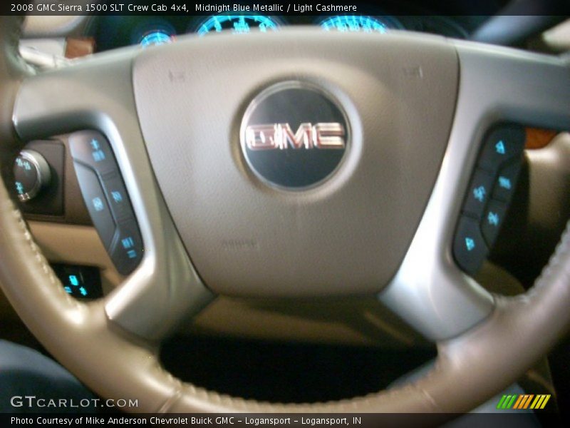 Midnight Blue Metallic / Light Cashmere 2008 GMC Sierra 1500 SLT Crew Cab 4x4