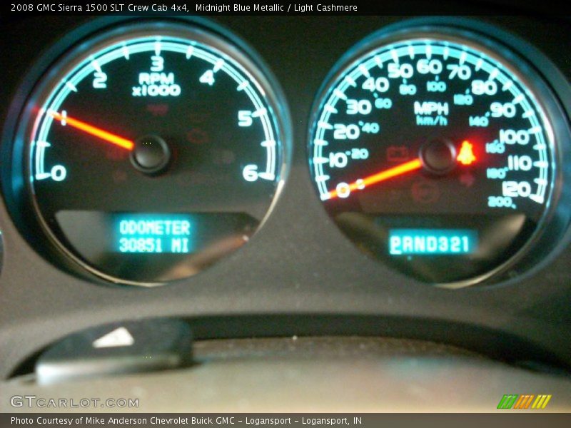 Midnight Blue Metallic / Light Cashmere 2008 GMC Sierra 1500 SLT Crew Cab 4x4