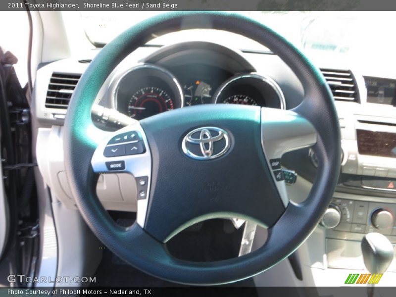 Shoreline Blue Pearl / Sand Beige 2011 Toyota Highlander