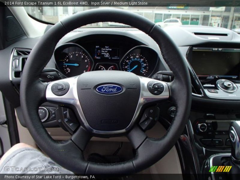 Ingot Silver / Medium Light Stone 2014 Ford Escape Titanium 1.6L EcoBoost 4WD