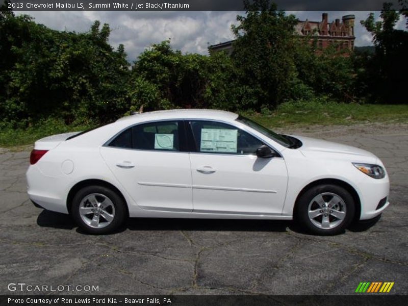 Summit White / Jet Black/Titanium 2013 Chevrolet Malibu LS