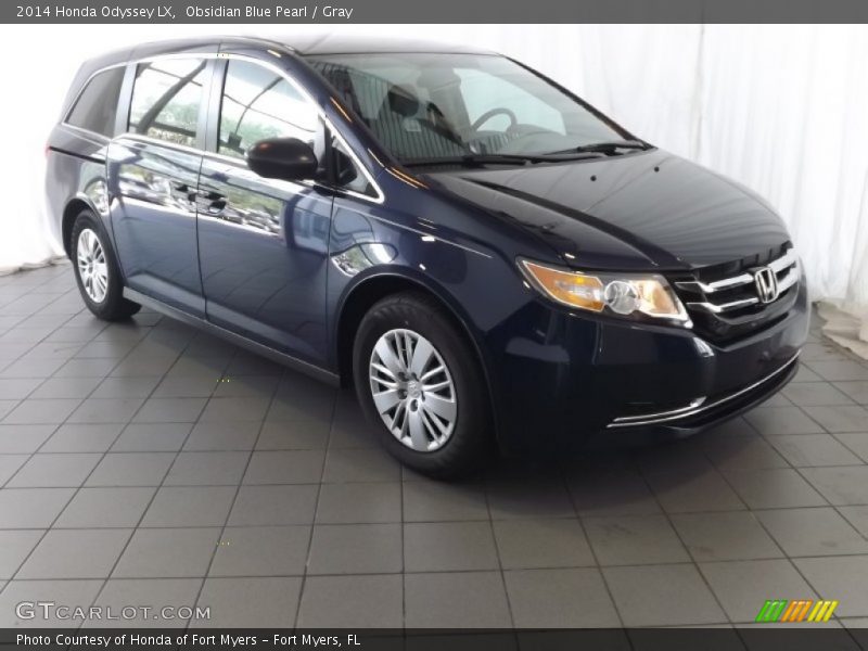 Obsidian Blue Pearl / Gray 2014 Honda Odyssey LX