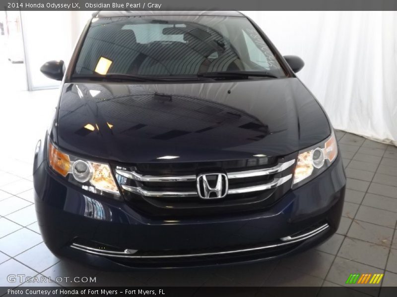 Obsidian Blue Pearl / Gray 2014 Honda Odyssey LX