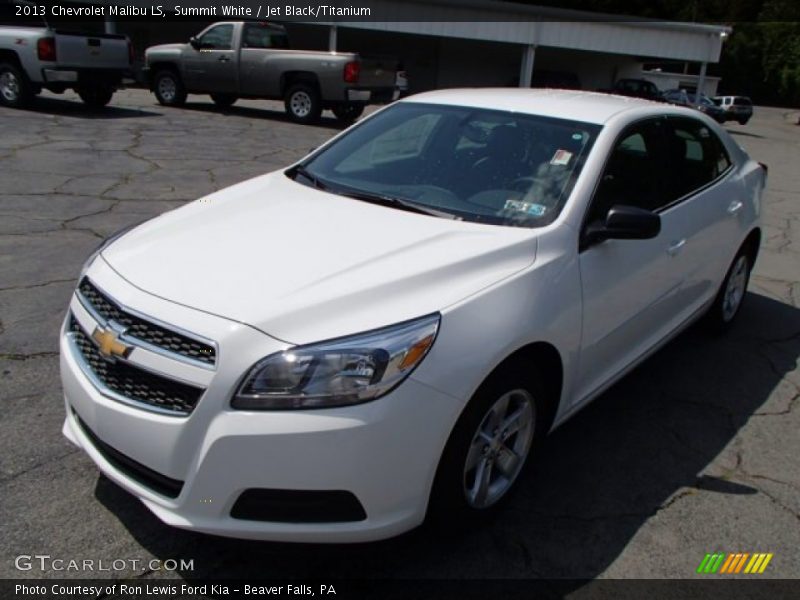 Summit White / Jet Black/Titanium 2013 Chevrolet Malibu LS