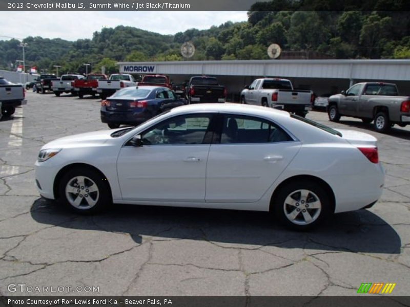 Summit White / Jet Black/Titanium 2013 Chevrolet Malibu LS
