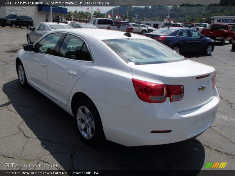 Summit White / Jet Black/Titanium 2013 Chevrolet Malibu LS