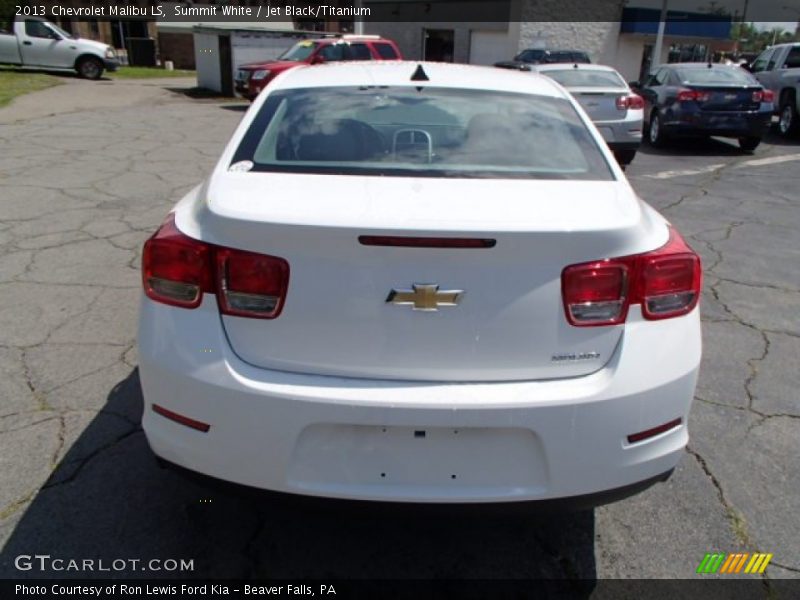 Summit White / Jet Black/Titanium 2013 Chevrolet Malibu LS