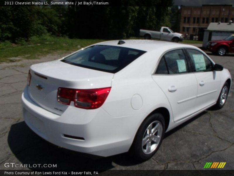Summit White / Jet Black/Titanium 2013 Chevrolet Malibu LS