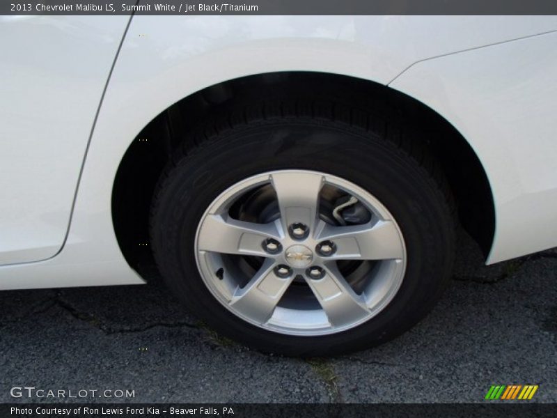 Summit White / Jet Black/Titanium 2013 Chevrolet Malibu LS