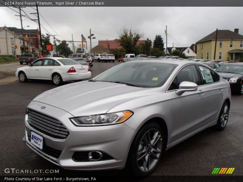 Ingot Silver / Charcoal Black 2014 Ford Fusion Titanium