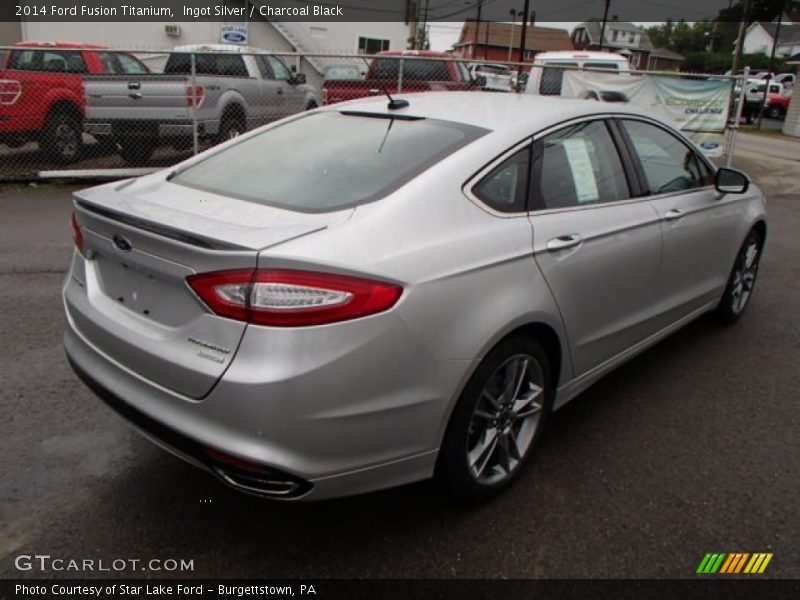 Ingot Silver / Charcoal Black 2014 Ford Fusion Titanium