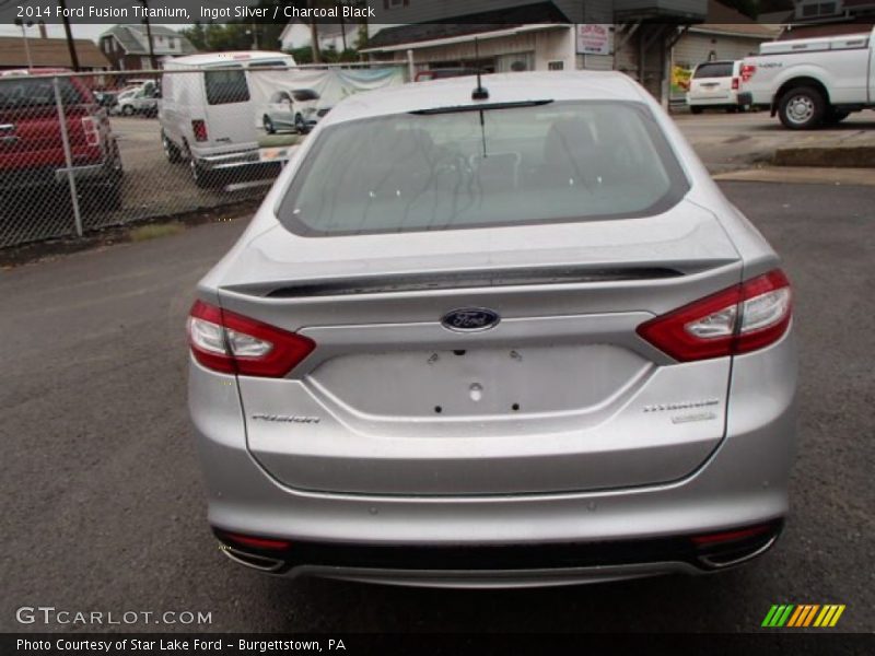 Ingot Silver / Charcoal Black 2014 Ford Fusion Titanium