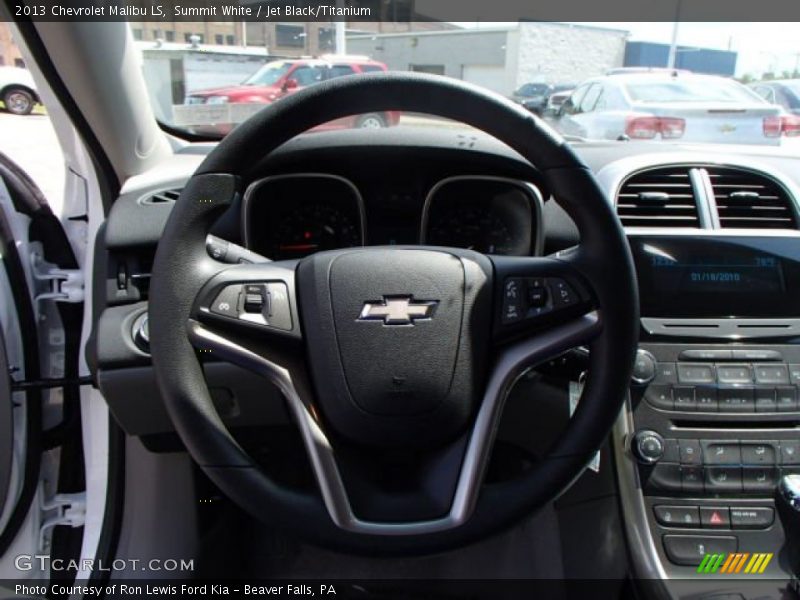 Summit White / Jet Black/Titanium 2013 Chevrolet Malibu LS