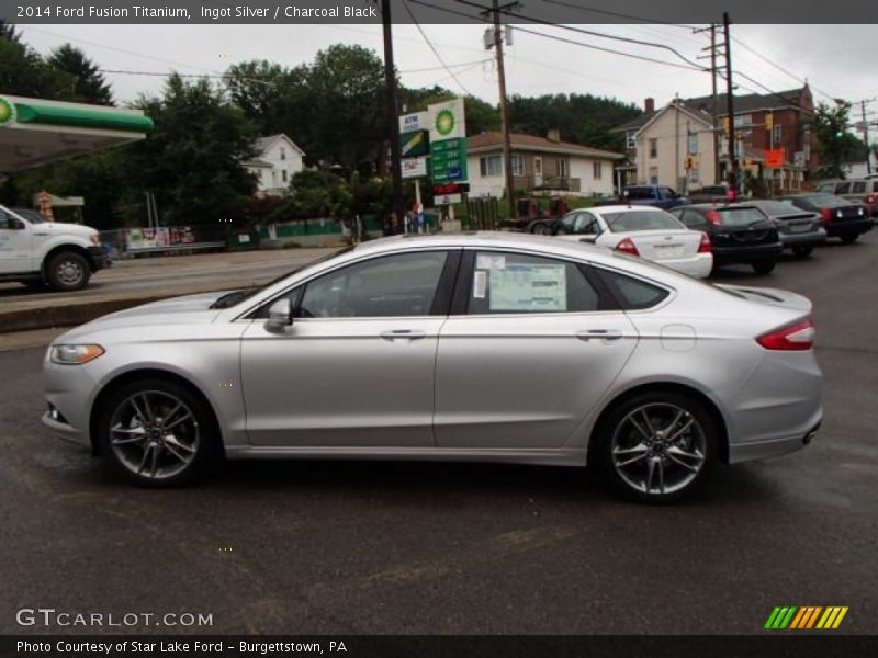 Ingot Silver / Charcoal Black 2014 Ford Fusion Titanium