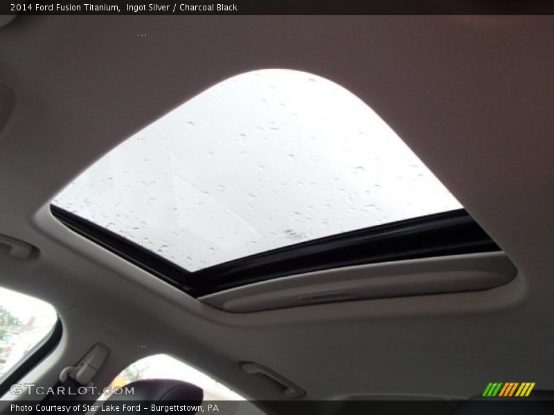 Ingot Silver / Charcoal Black 2014 Ford Fusion Titanium