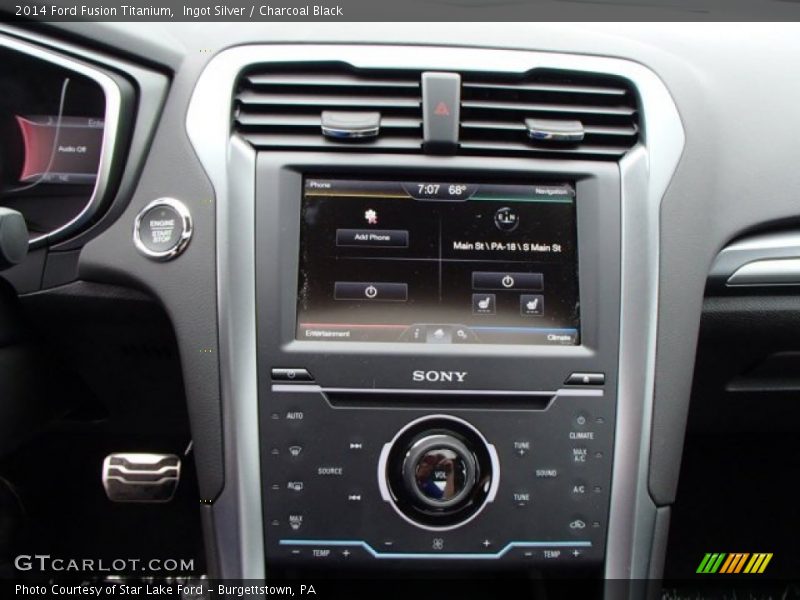 Ingot Silver / Charcoal Black 2014 Ford Fusion Titanium