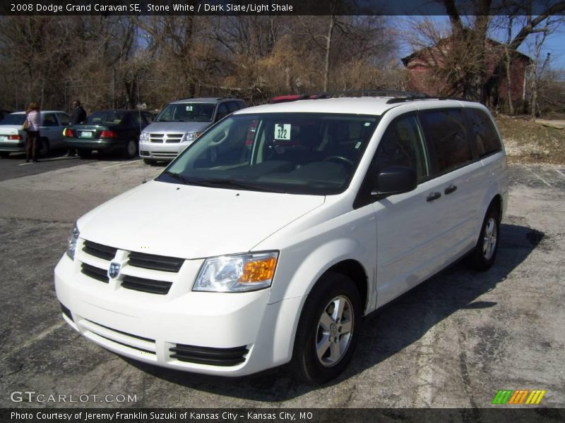 Stone White / Dark Slate/Light Shale 2008 Dodge Grand Caravan SE