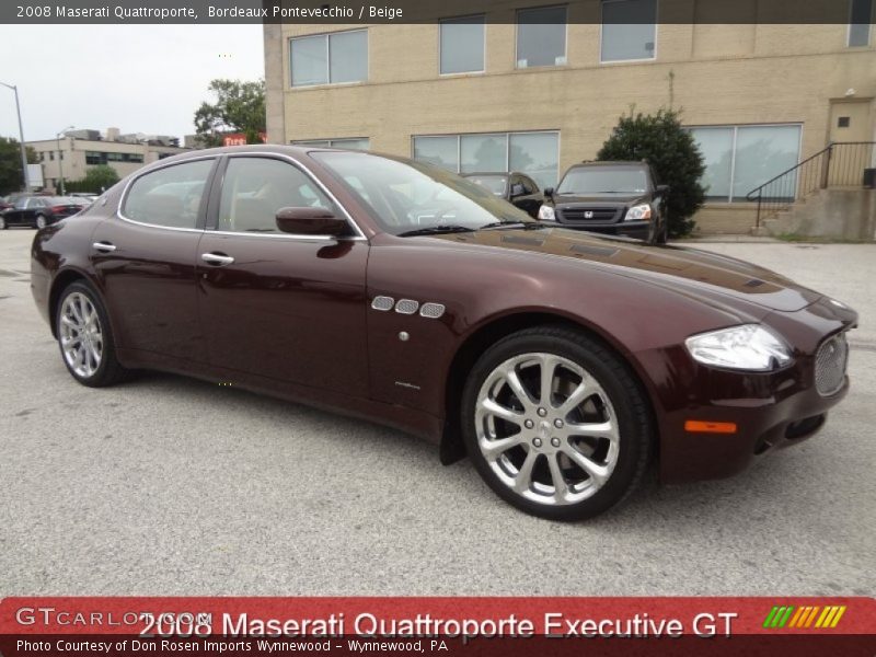 Bordeaux Pontevecchio / Beige 2008 Maserati Quattroporte