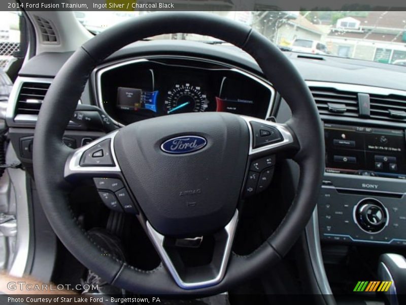 Ingot Silver / Charcoal Black 2014 Ford Fusion Titanium