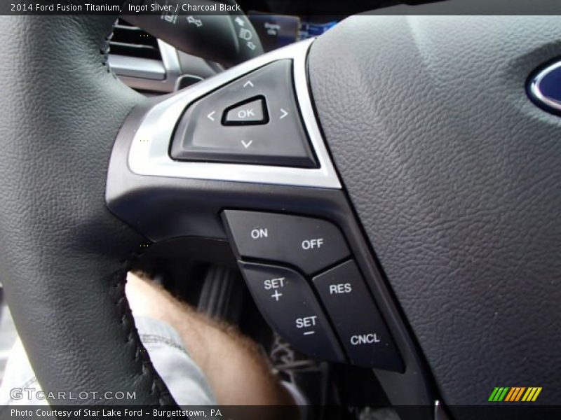 Ingot Silver / Charcoal Black 2014 Ford Fusion Titanium