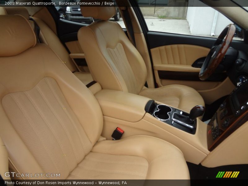 Bordeaux Pontevecchio / Beige 2008 Maserati Quattroporte